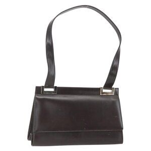 GUCCI Shoulder Bag Leather Outlet Brown Gold 001 1956 1909 Auth bs31892